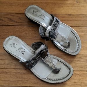 Metallic Sandals - Brand new, never worn!